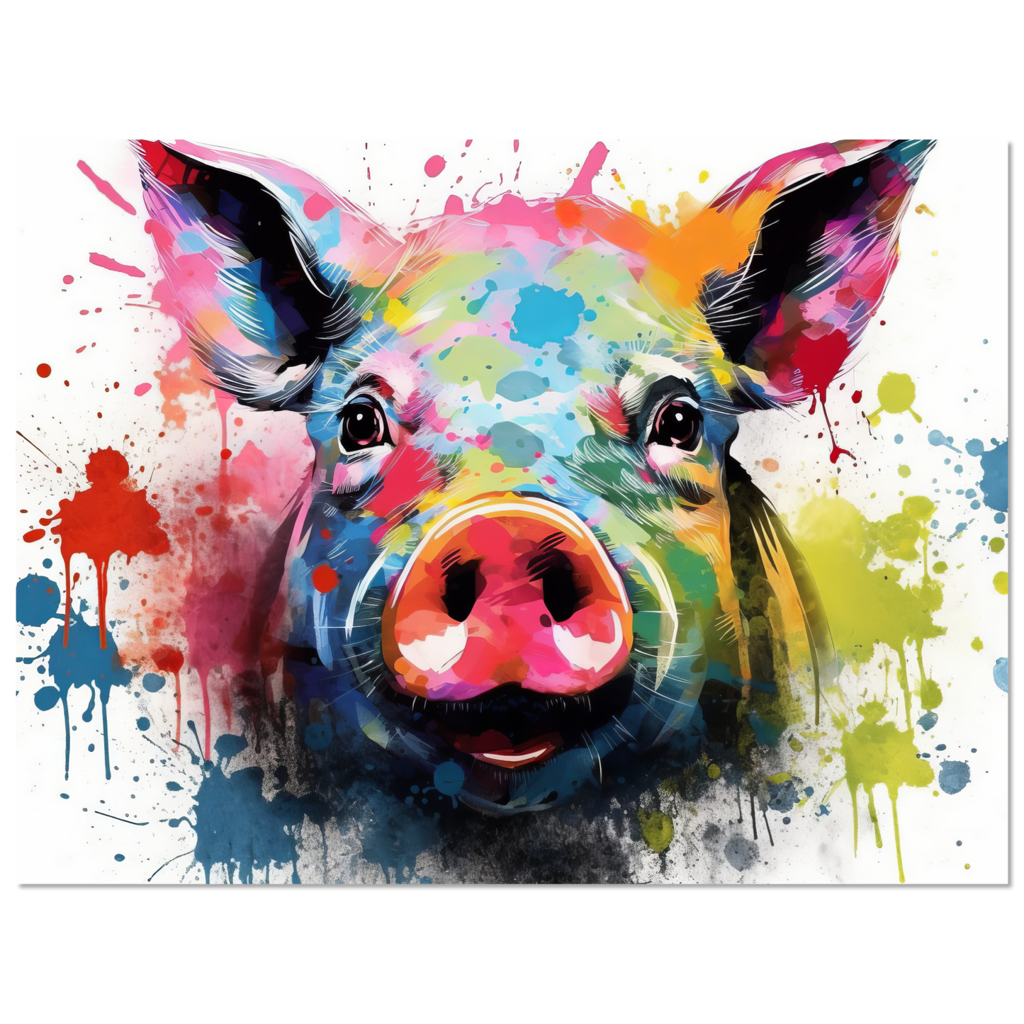 Schweine Schwein Pop-Art (PIG14)