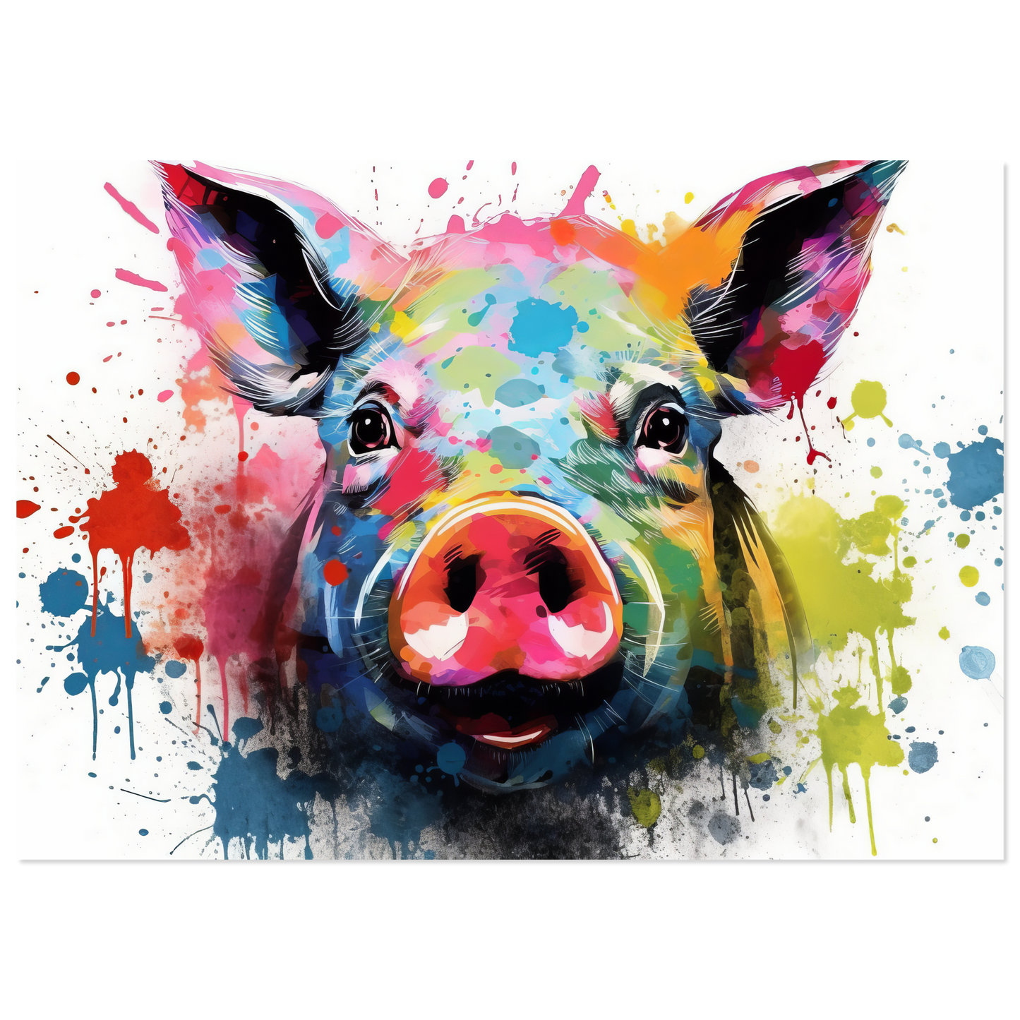 Schweine Schwein Pop-Art (PIG14)