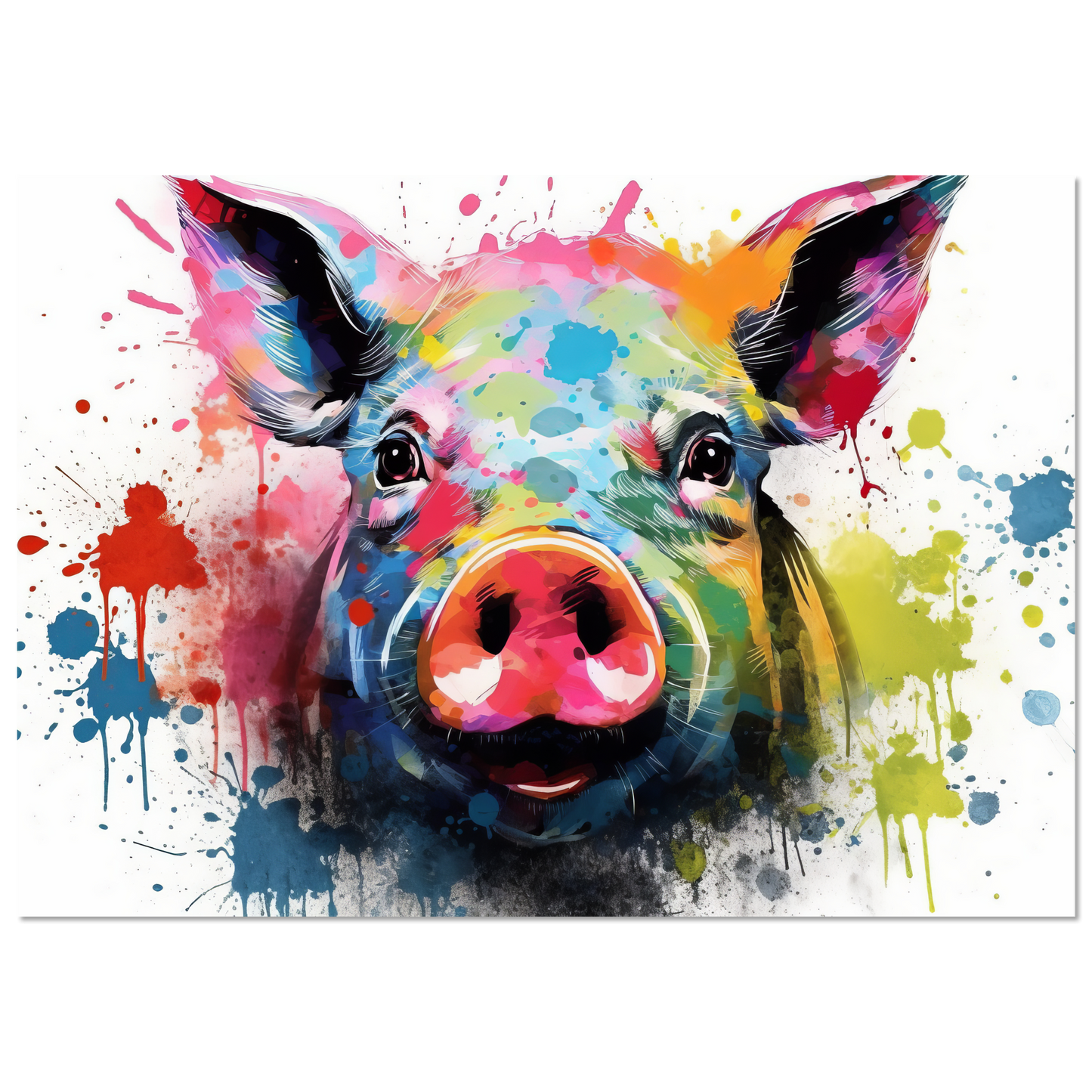Schweine Schwein Pop-Art (PIG14)