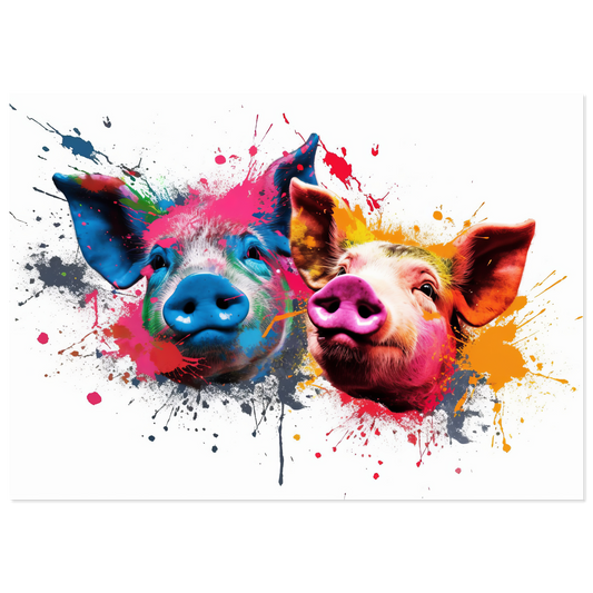 Pigs pig pop art (PIG15)