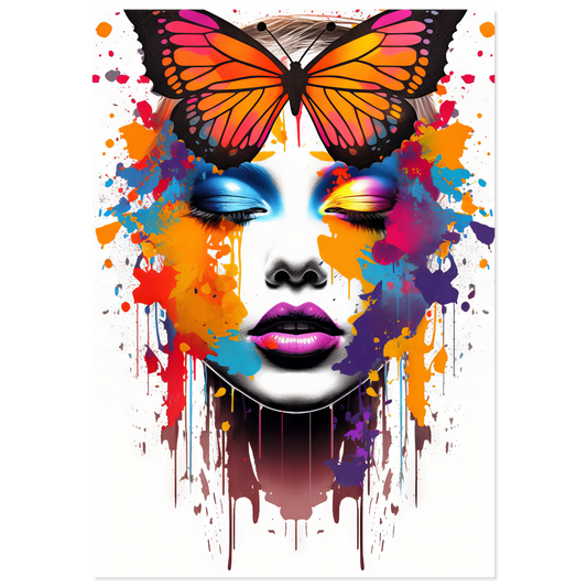 Woman butterflies pop art (POP21)