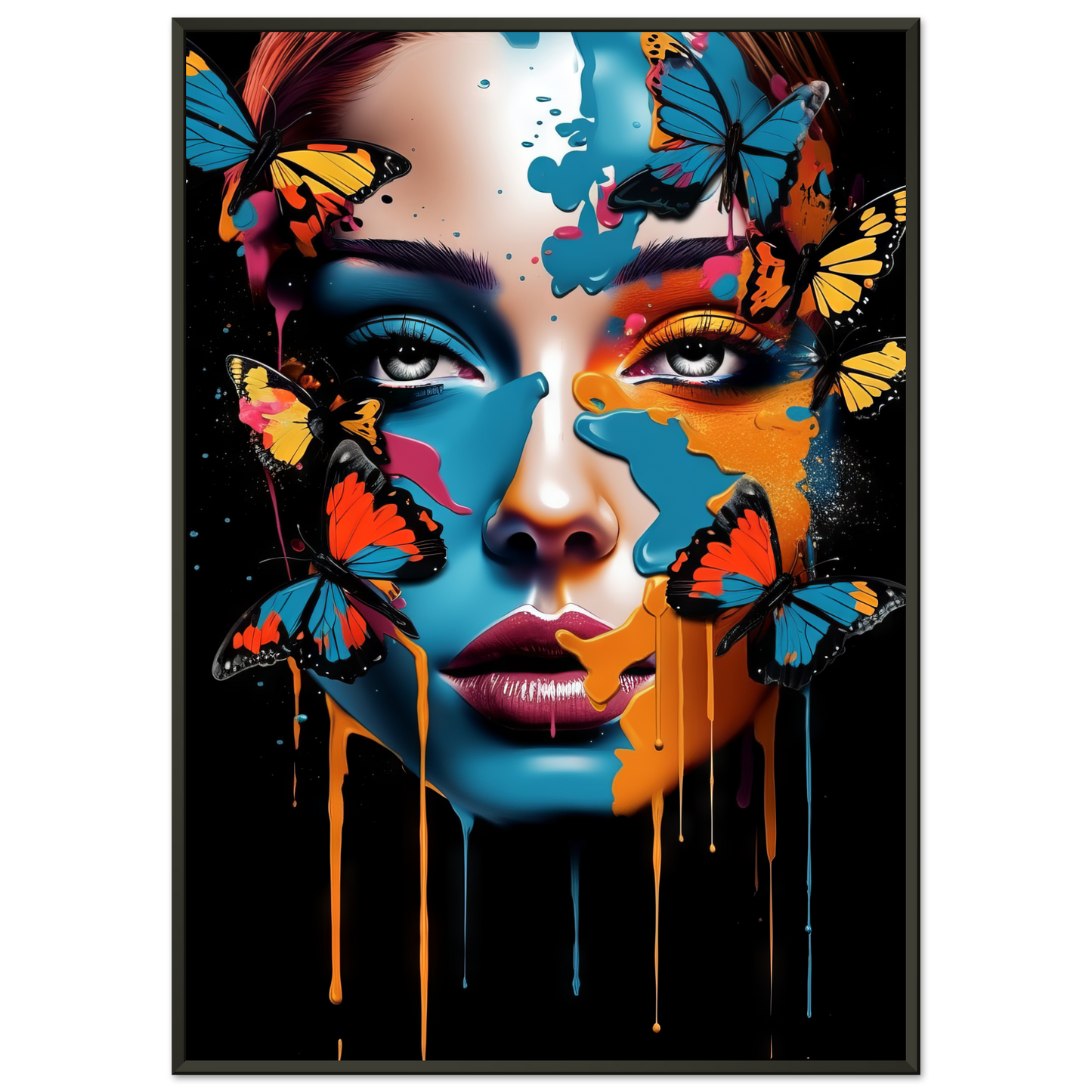 Woman butterflies pop art (POP24)