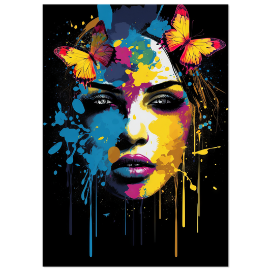 Woman butterflies pop art (POP25)