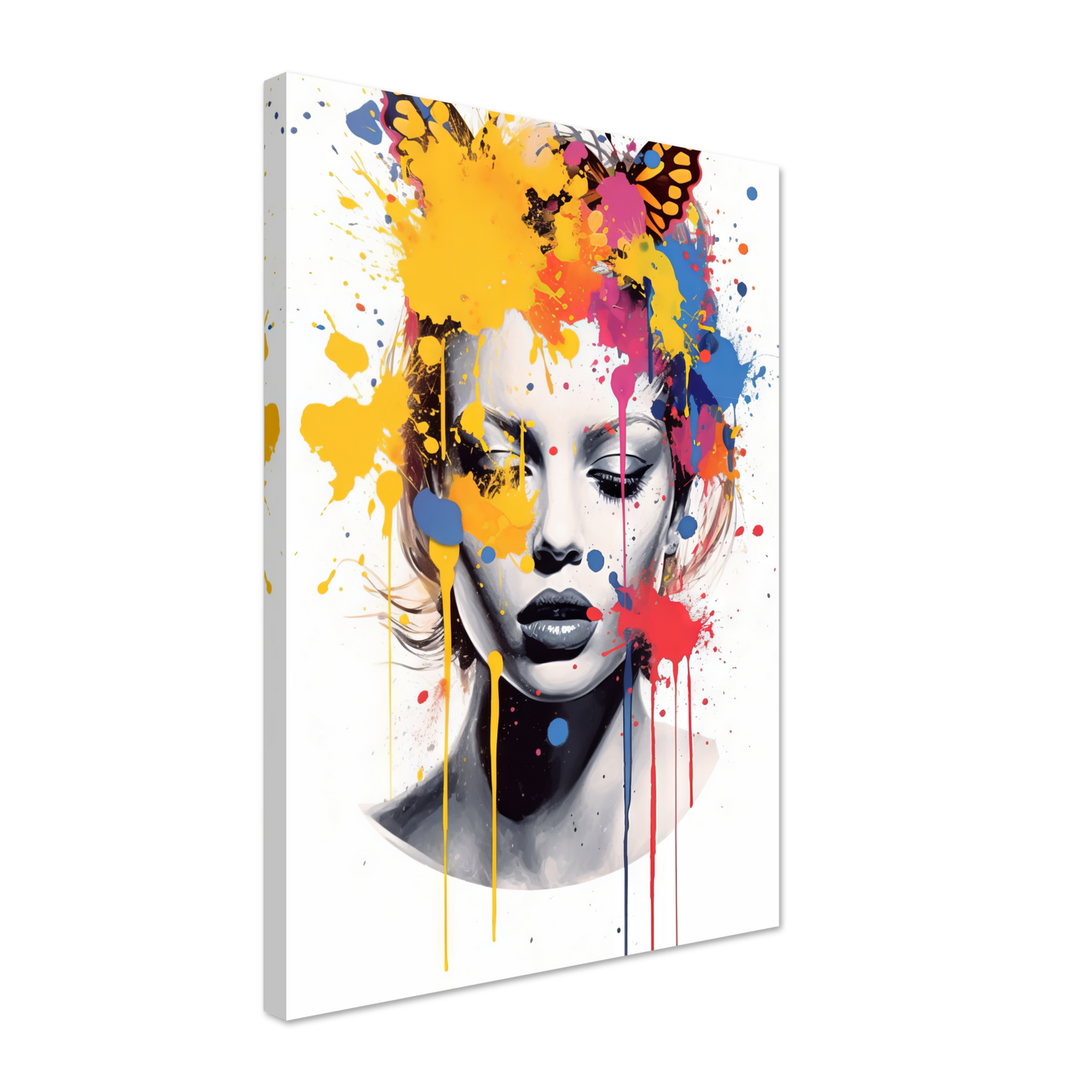 Woman butterflies pop art (POP29)