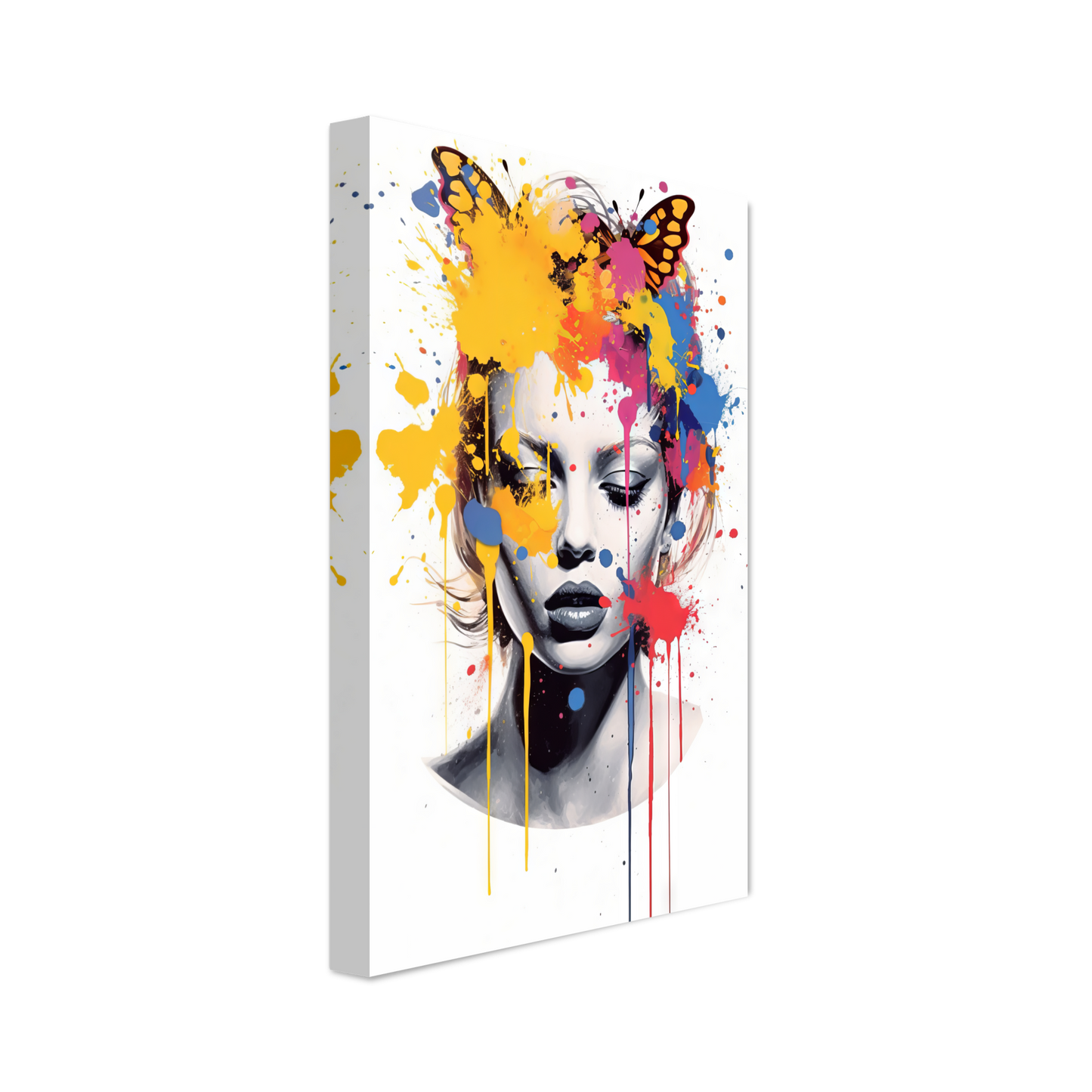 Woman butterflies pop art (POP29)