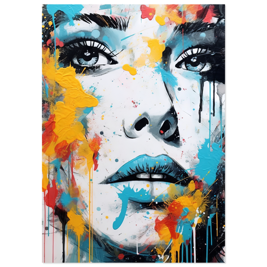 Woman face pop art (POP30)