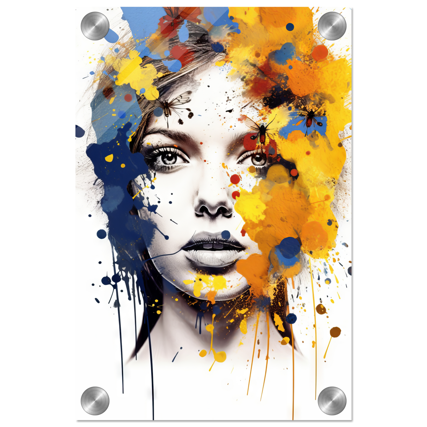 Woman butterflies pop art (POP31)