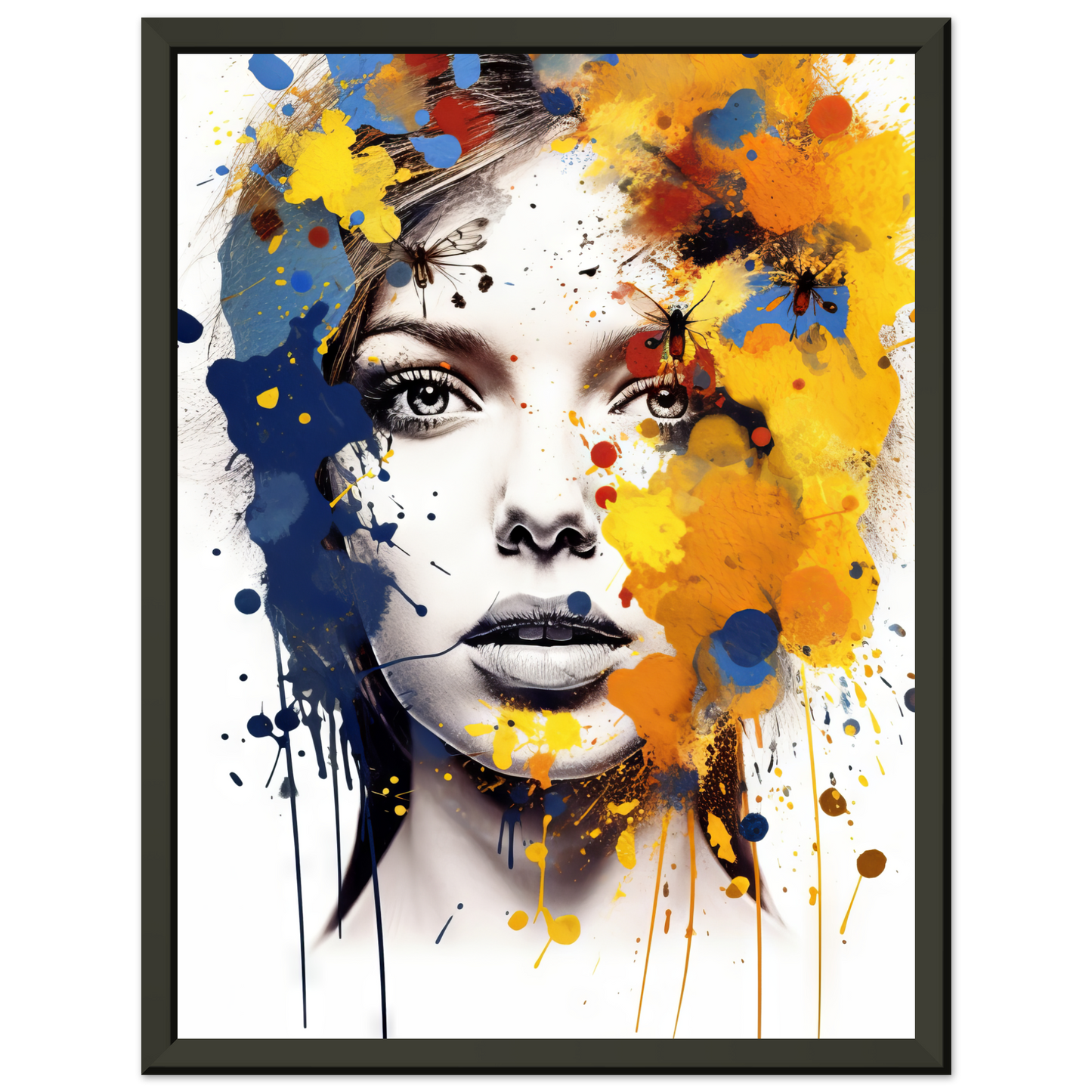 Woman butterflies pop art (POP31)