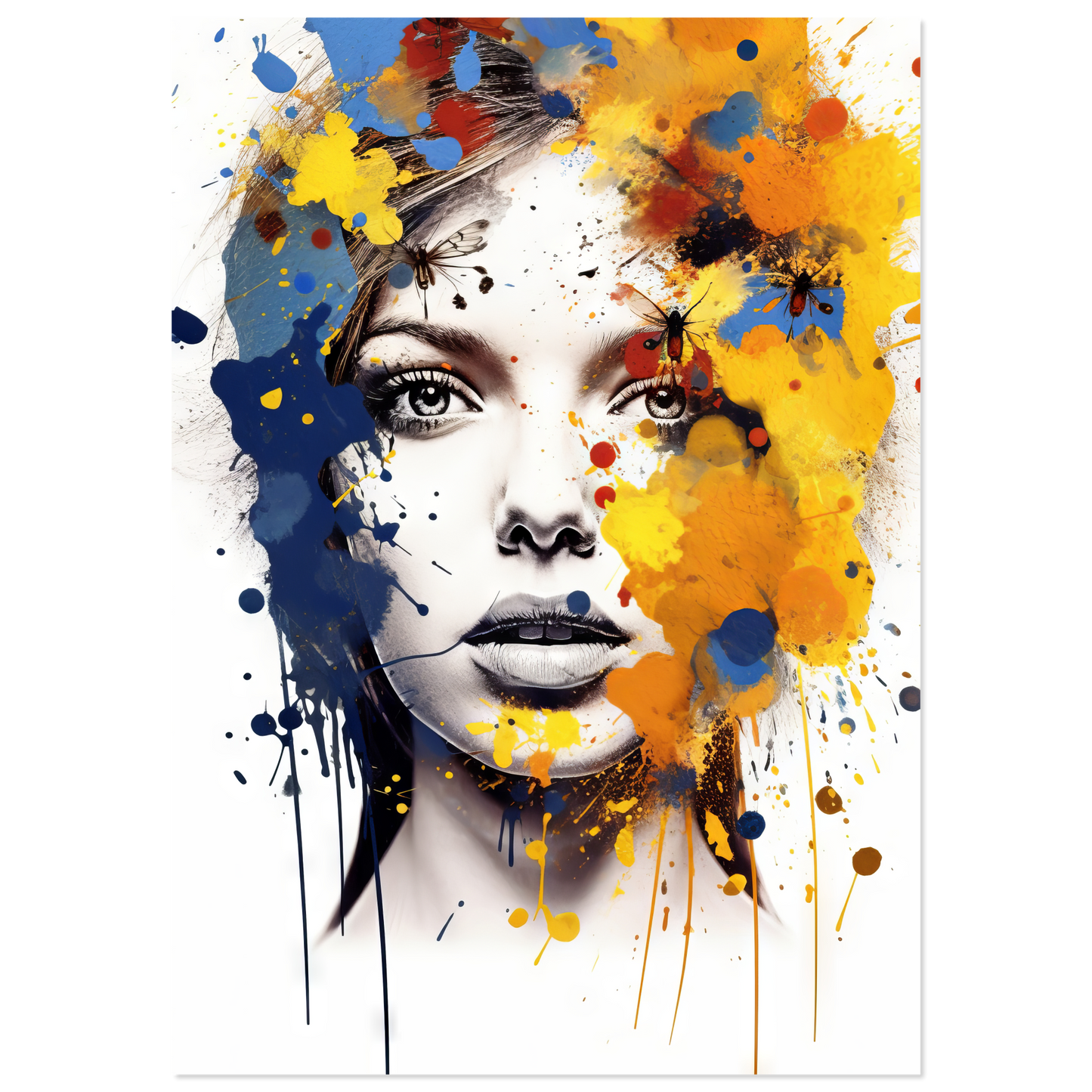 Woman butterflies pop art (POP31)