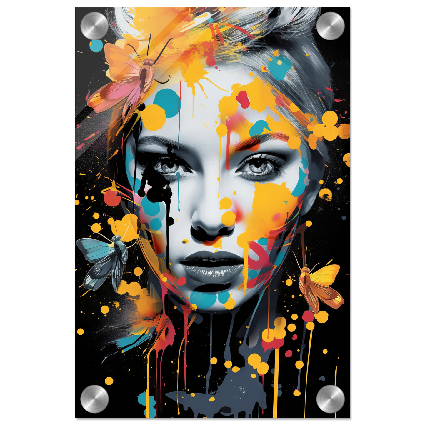 Frau Schmetterlinge Pop-Art (POP33)