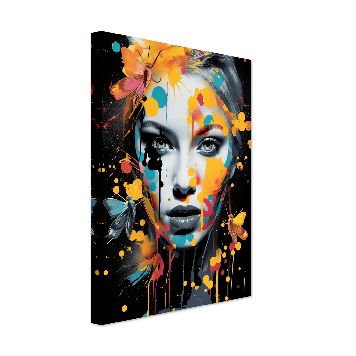 Frau Schmetterlinge Pop-Art (POP33)