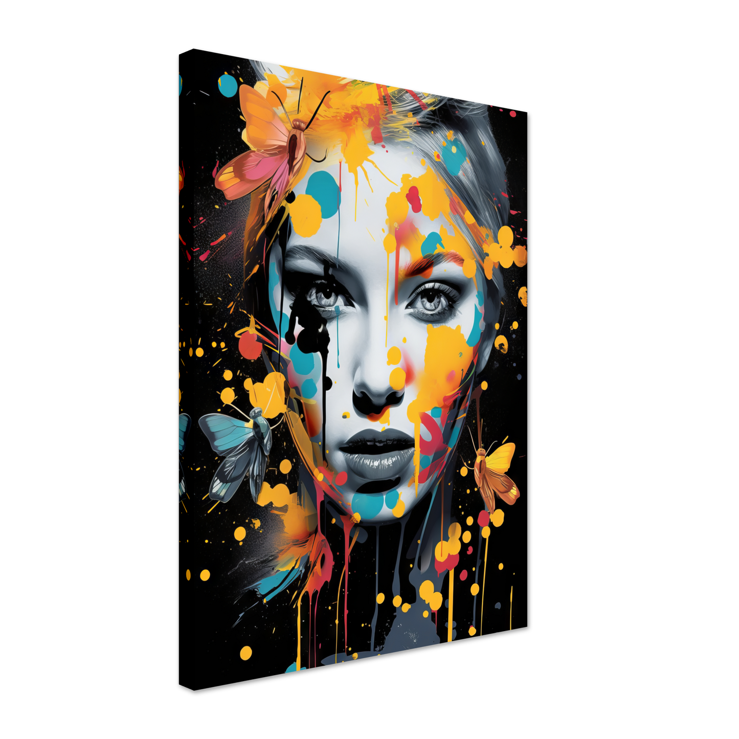 Frau Schmetterlinge Pop-Art (POP33)