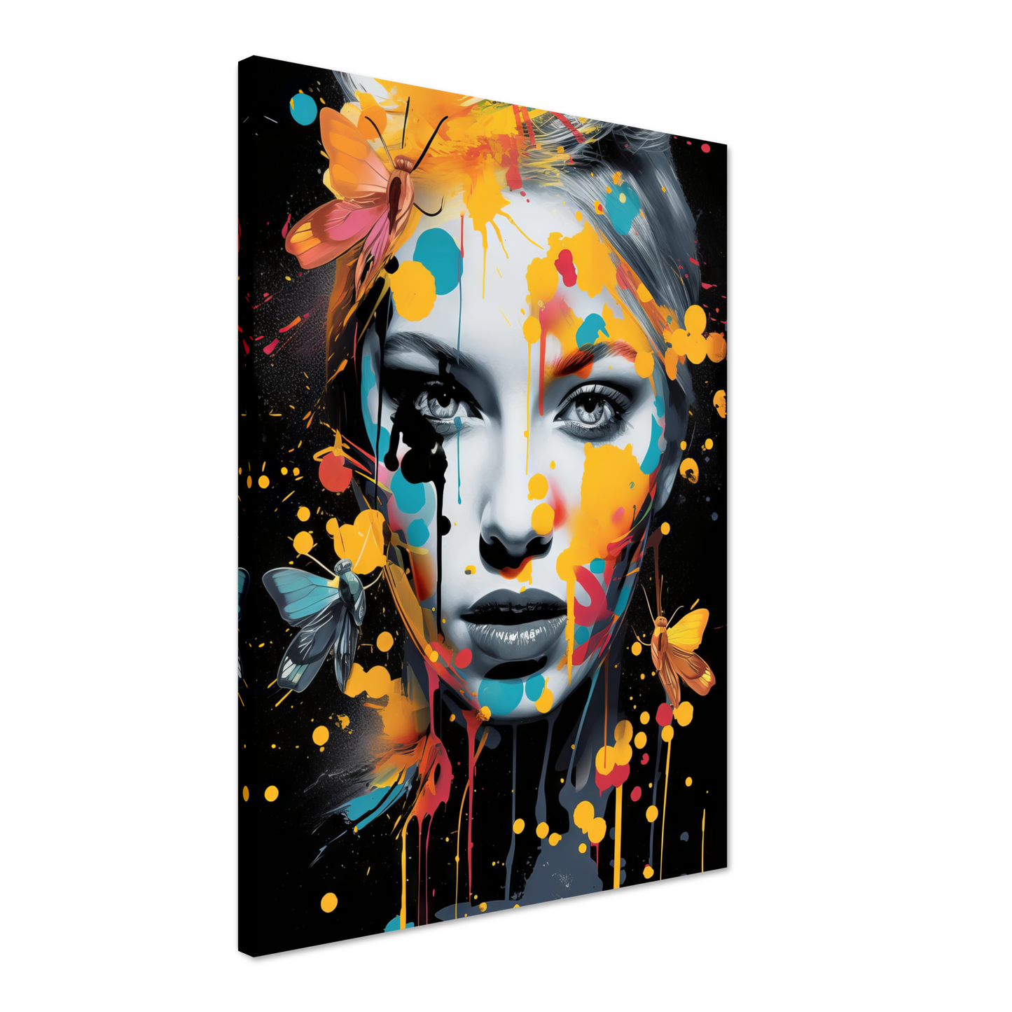 Frau Schmetterlinge Pop-Art (POP33)