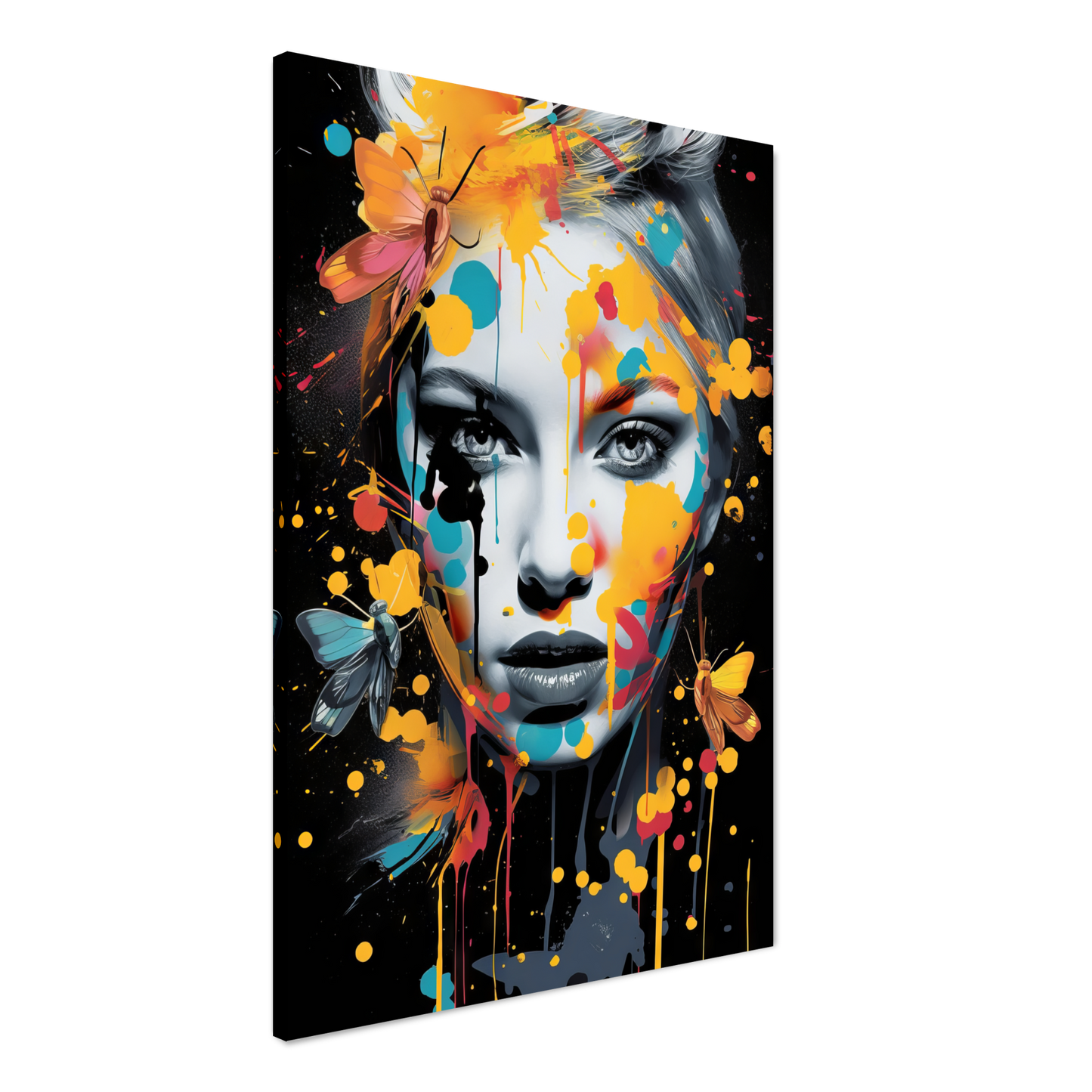 Frau Schmetterlinge Pop-Art (POP33)