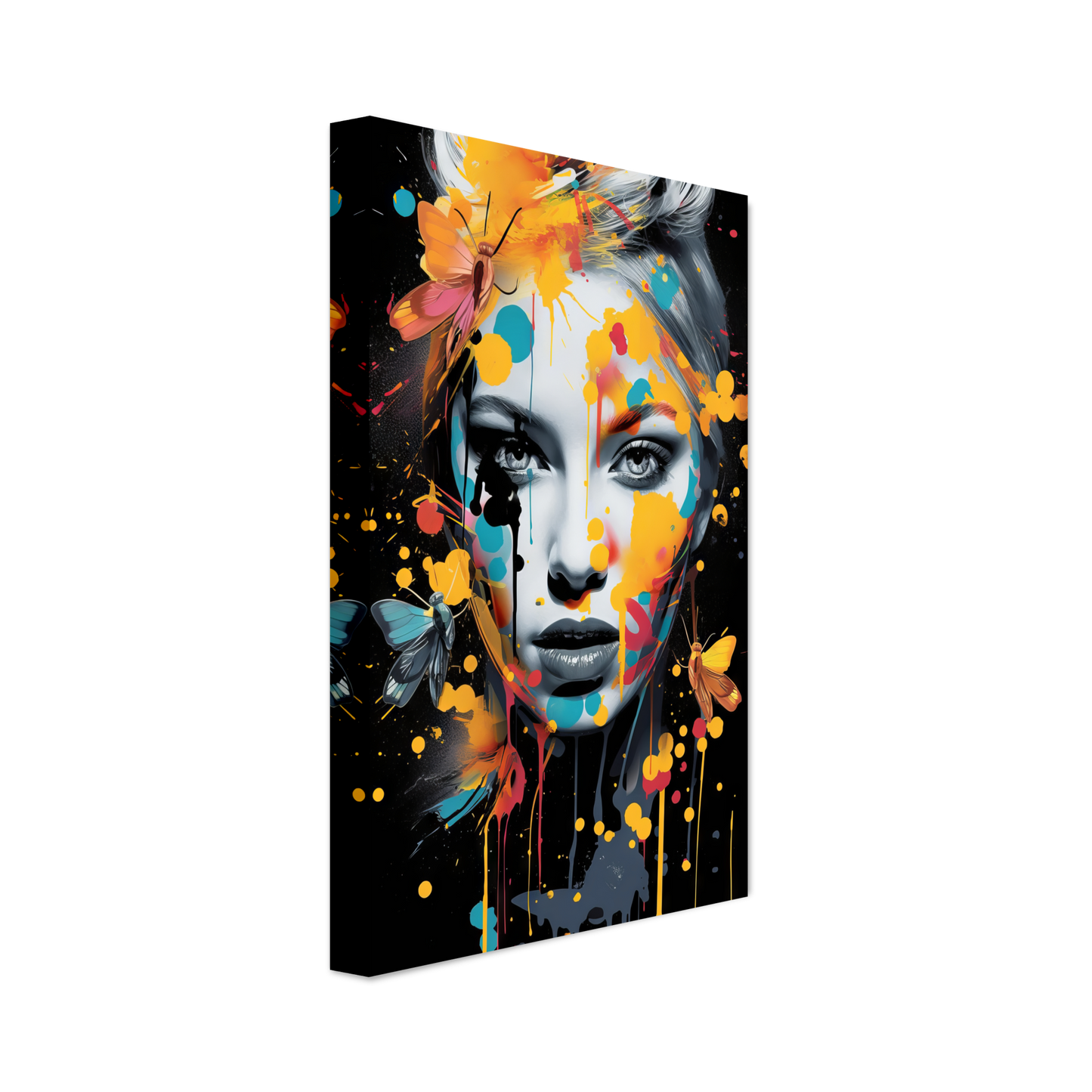 Frau Schmetterlinge Pop-Art (POP33)