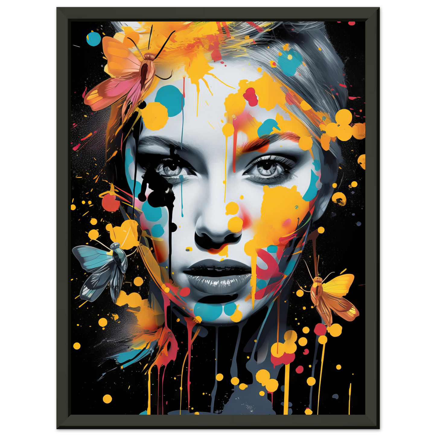 Frau Schmetterlinge Pop-Art (POP33)
