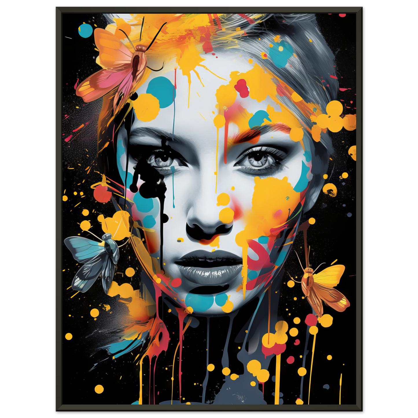 Frau Schmetterlinge Pop-Art (POP33)