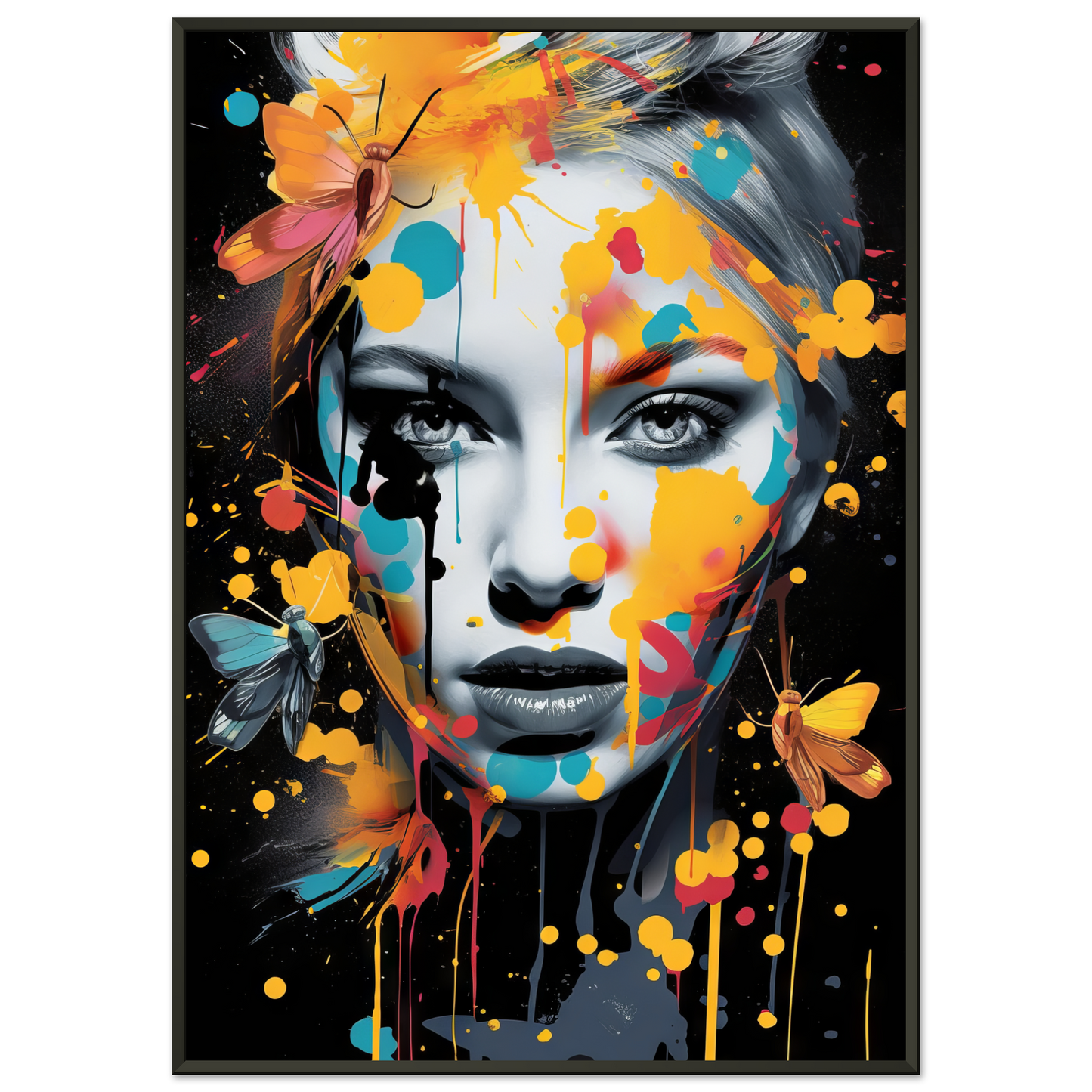 Frau Schmetterlinge Pop-Art (POP33)