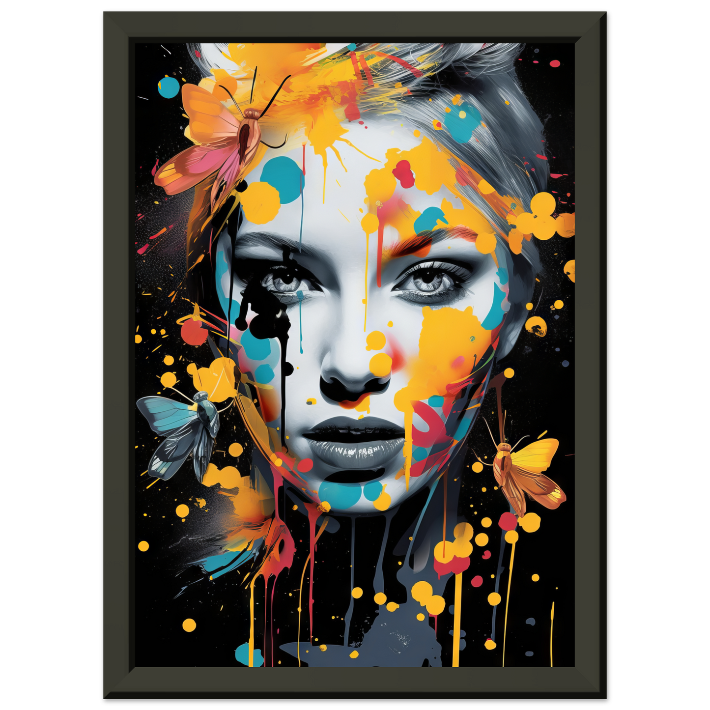 Frau Schmetterlinge Pop-Art (POP33)