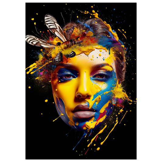 Woman butterflies pop art (POP35)