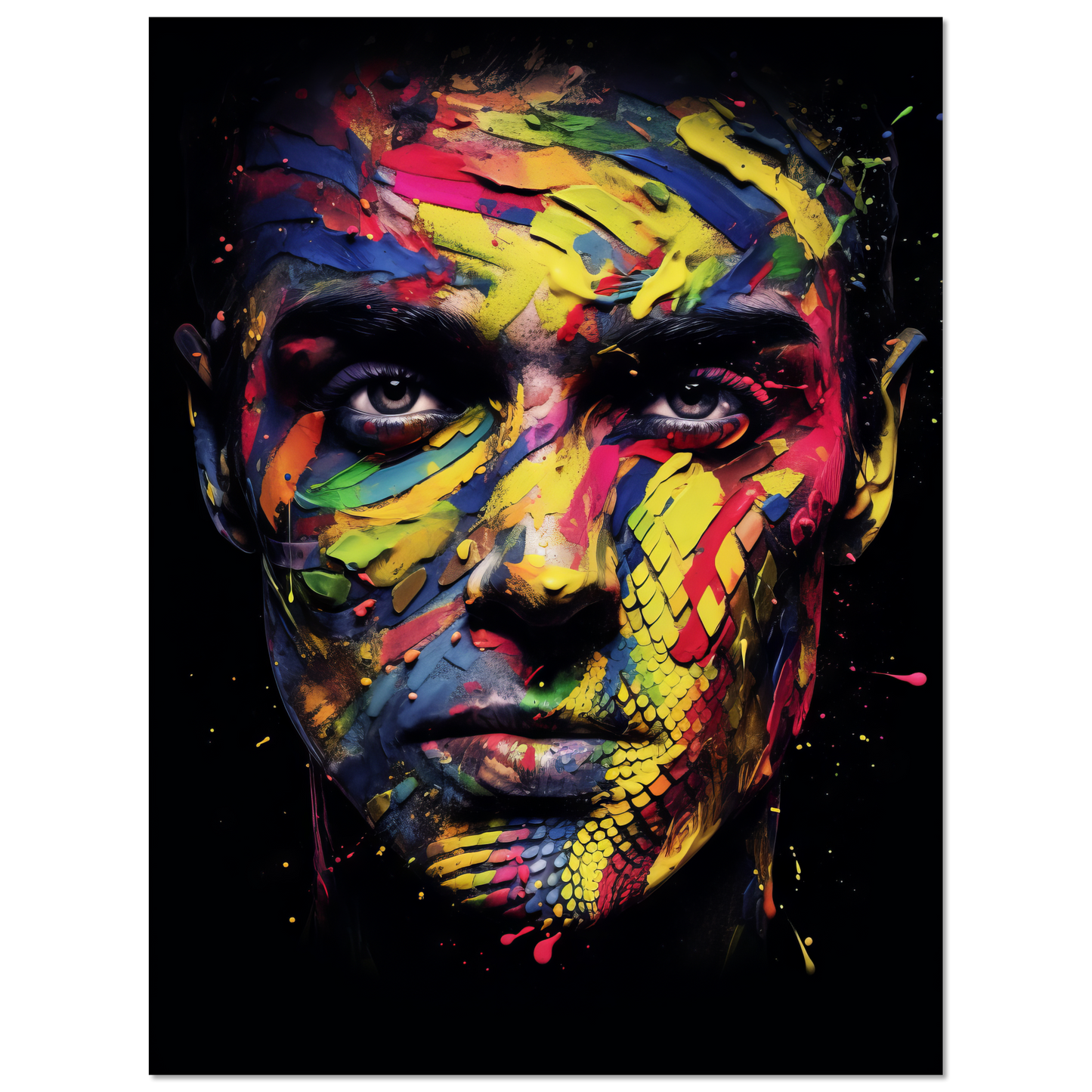 Mann Schuppen Schlange Pop-Art (POP36)