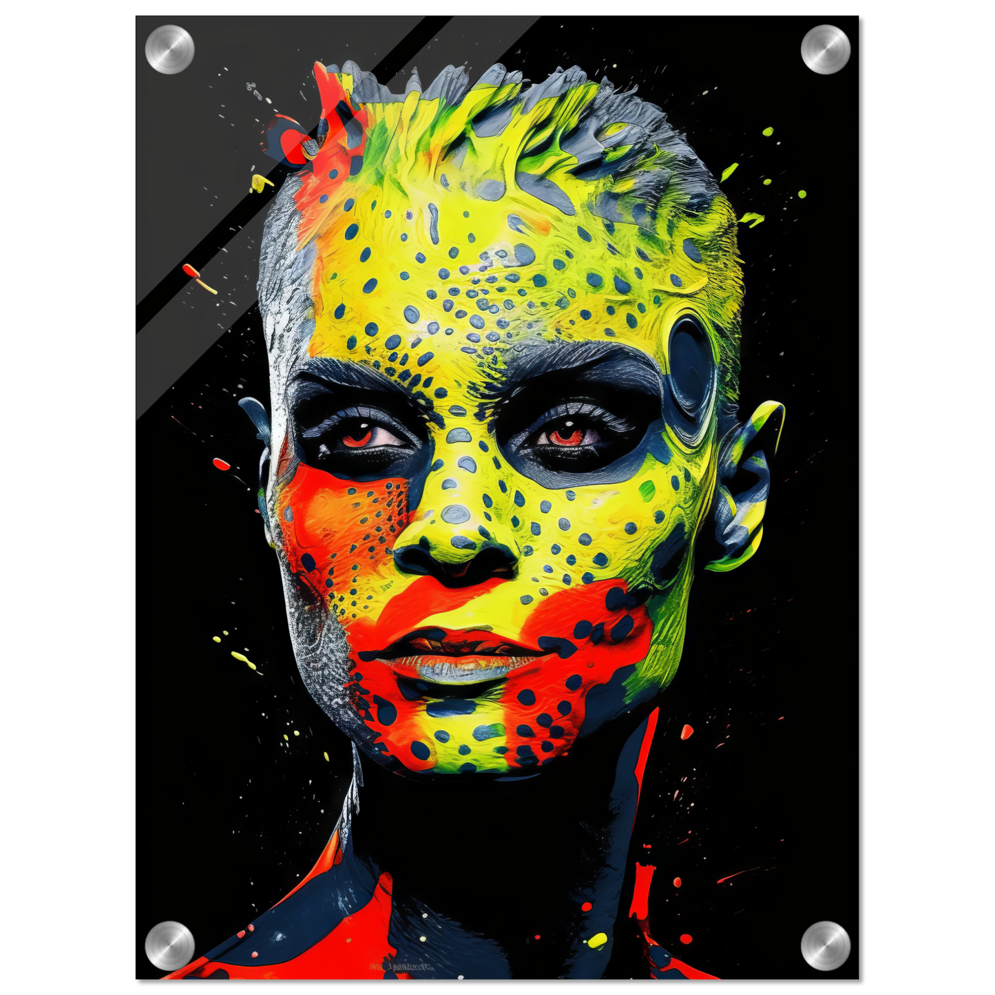 Woman shed snake pop art (POP37)