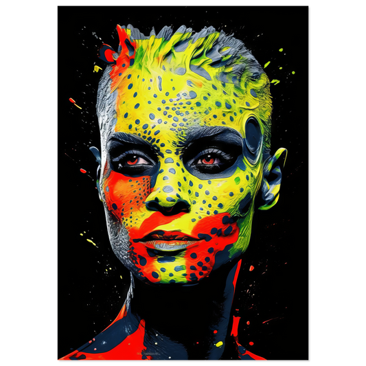 Woman shed snake pop art (POP37)