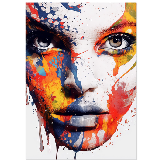Woman shed snake pop art (POP38)