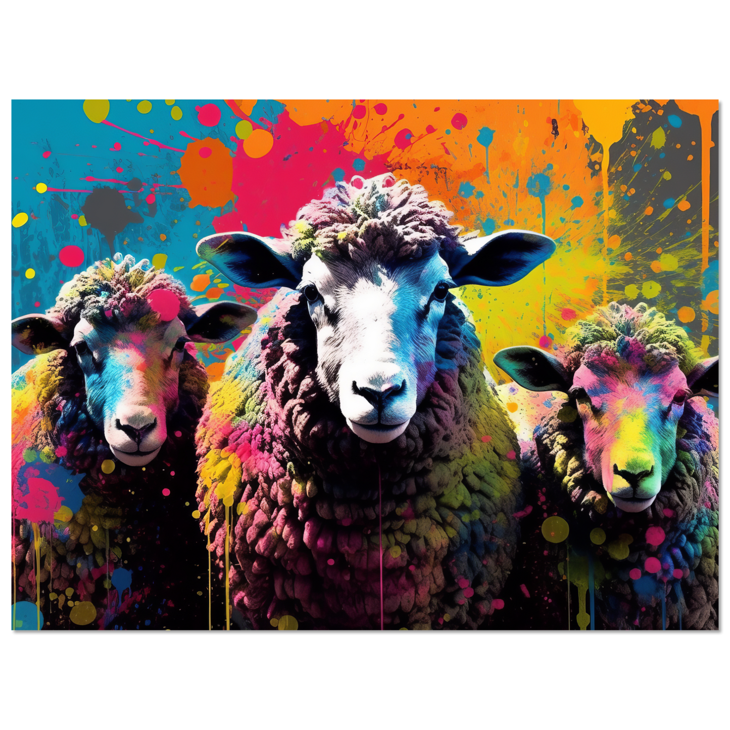 Schafe Schaf Pop-Art (SHEEP17)