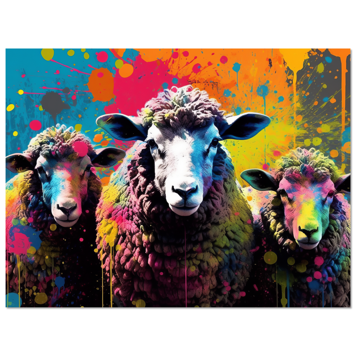 Schafe Schaf Pop-Art (SHEEP17)