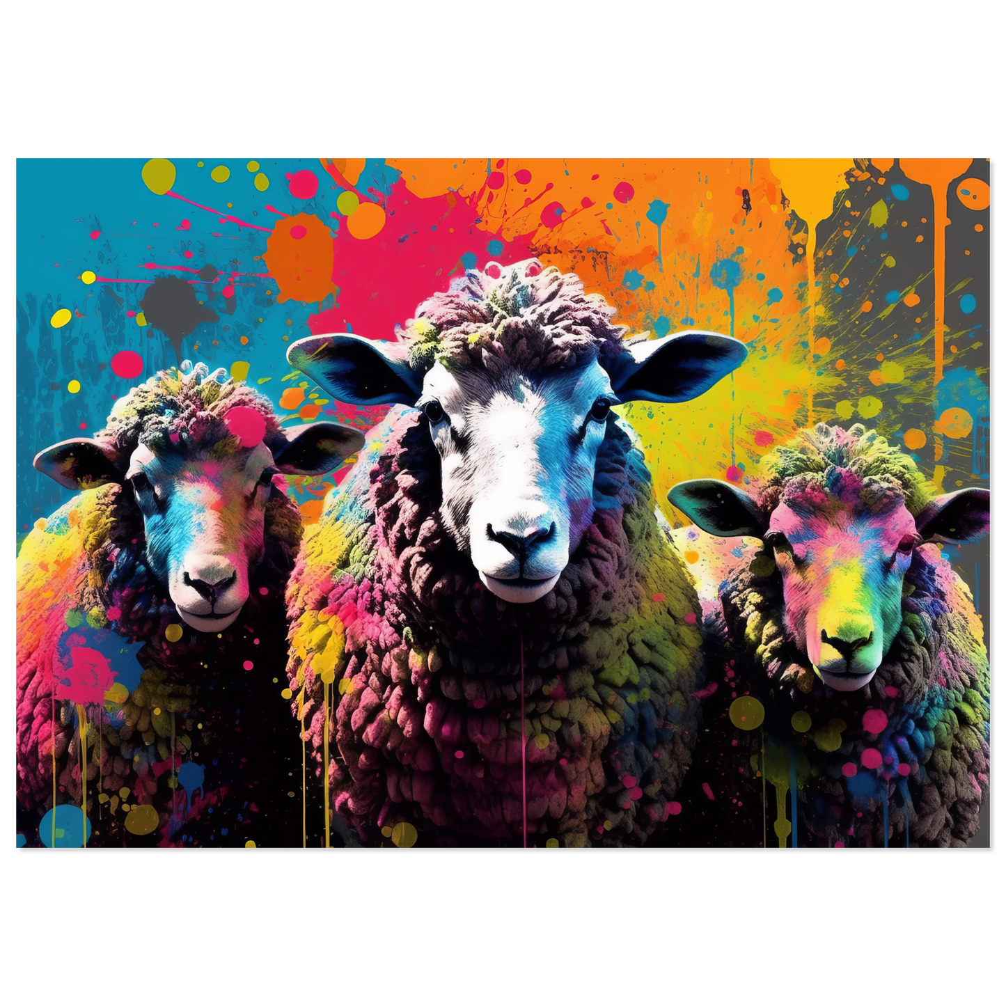 Schafe Schaf Pop-Art (SHEEP17)