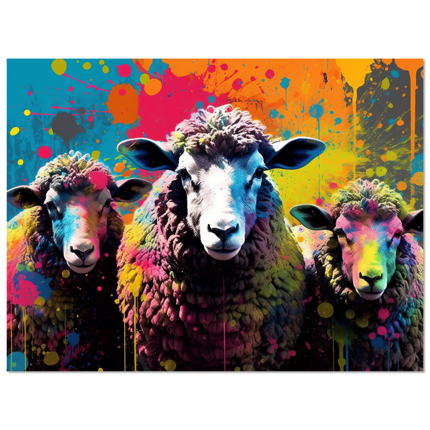 Schafe Schaf Pop-Art (SHEEP17)