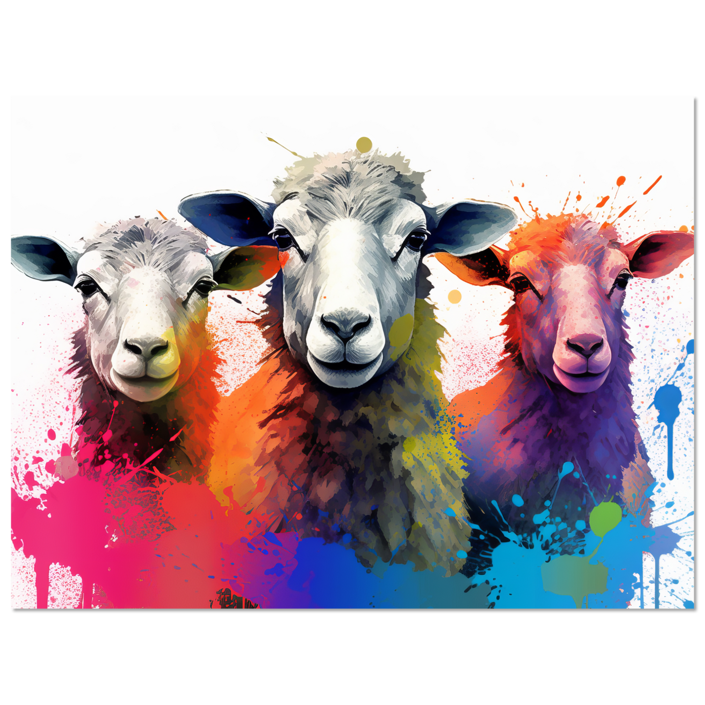 Schafe Schaf Pop-Art (SHEEP24)