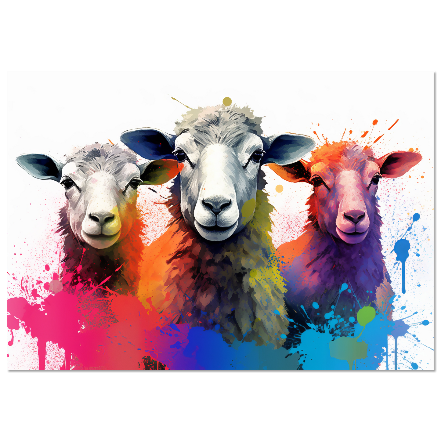 Schafe Schaf Pop-Art (SHEEP24)