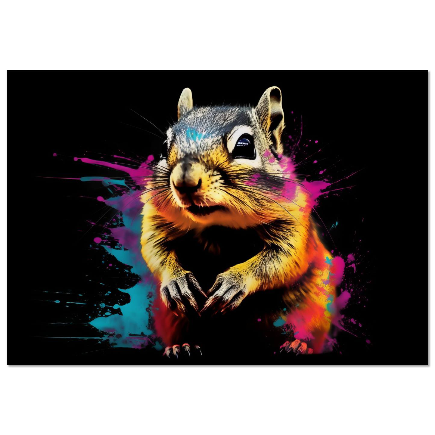 Chipmunk pop art (SQUIRREL13)