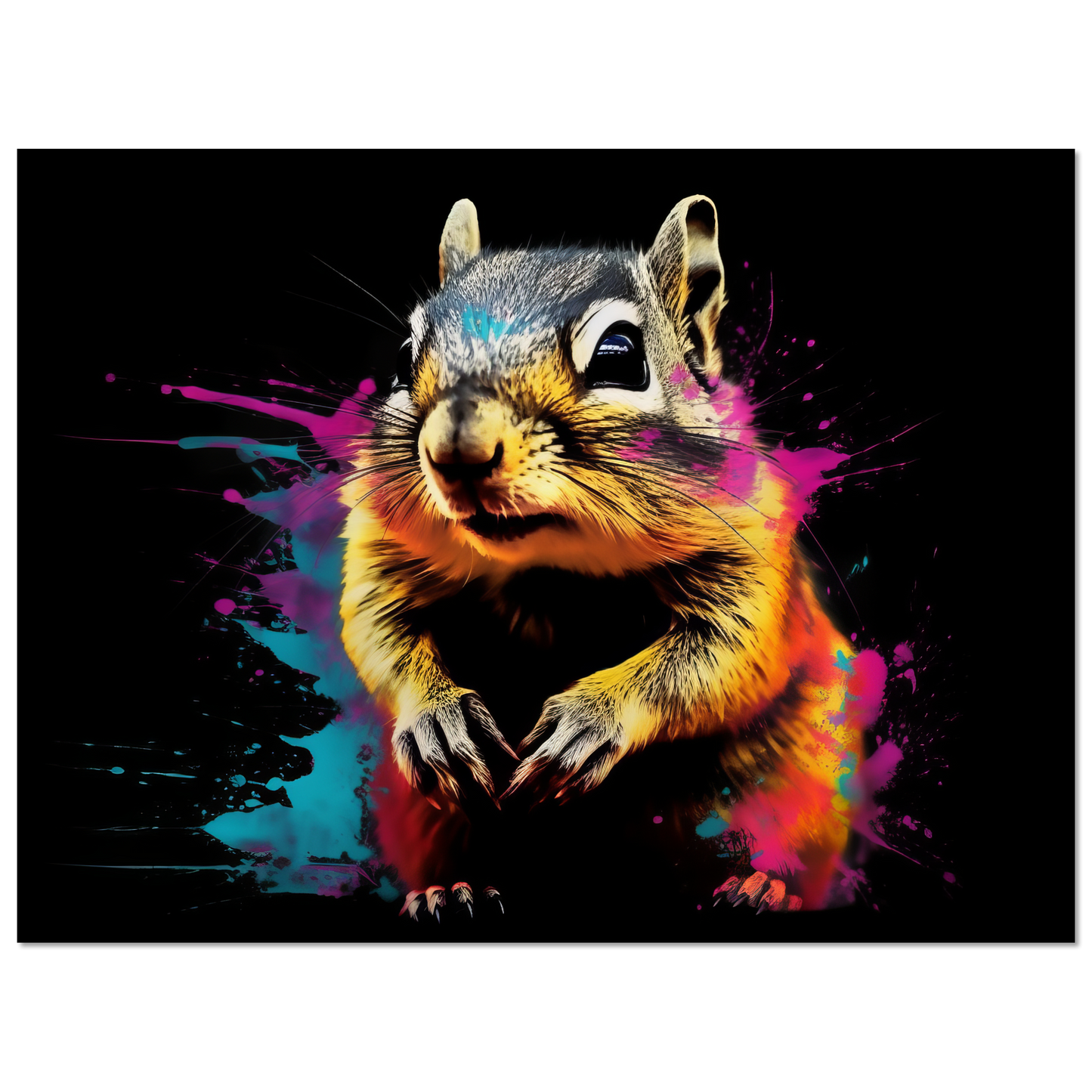 Chipmunk pop art (SQUIRREL13)