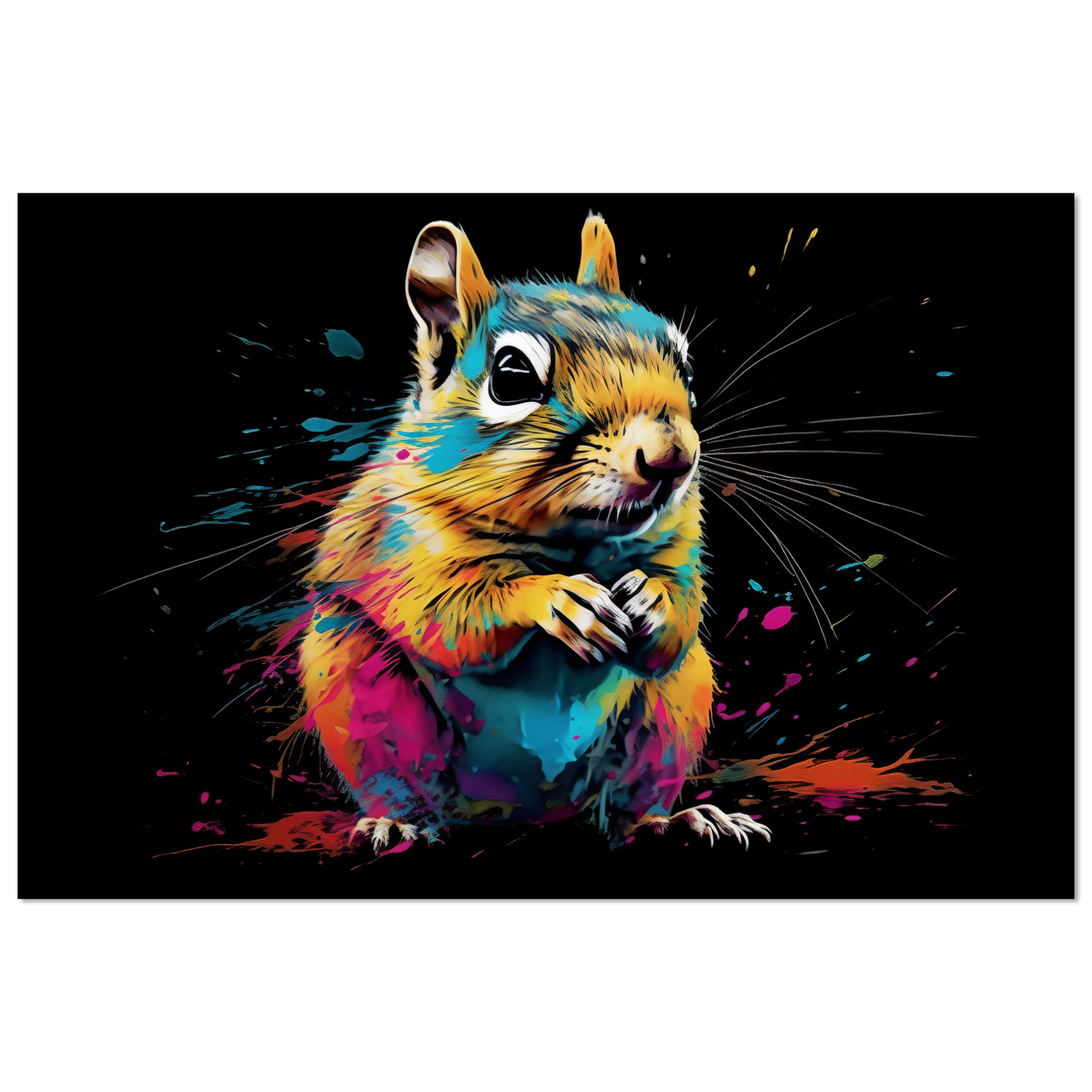 Chipmunk pop art (SQUIRREL14)