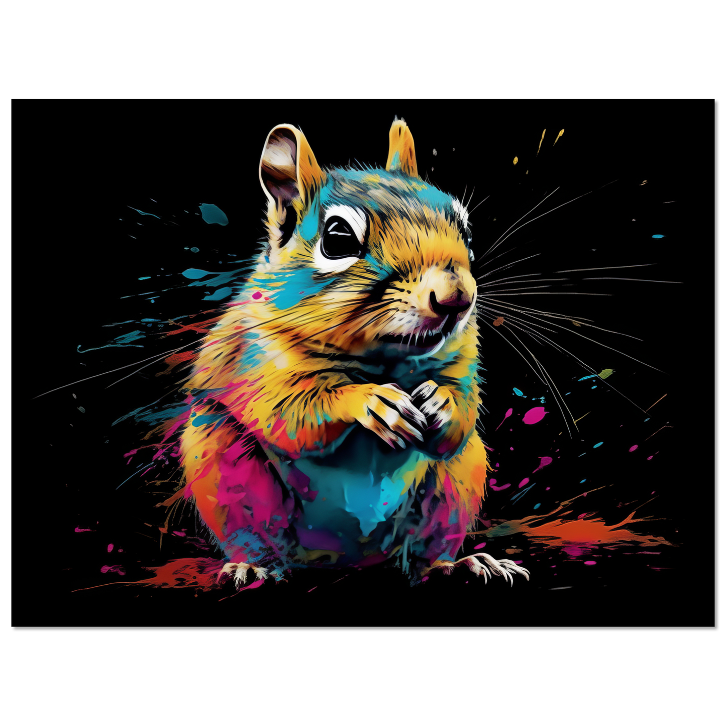 Chipmunk pop art (SQUIRREL14)