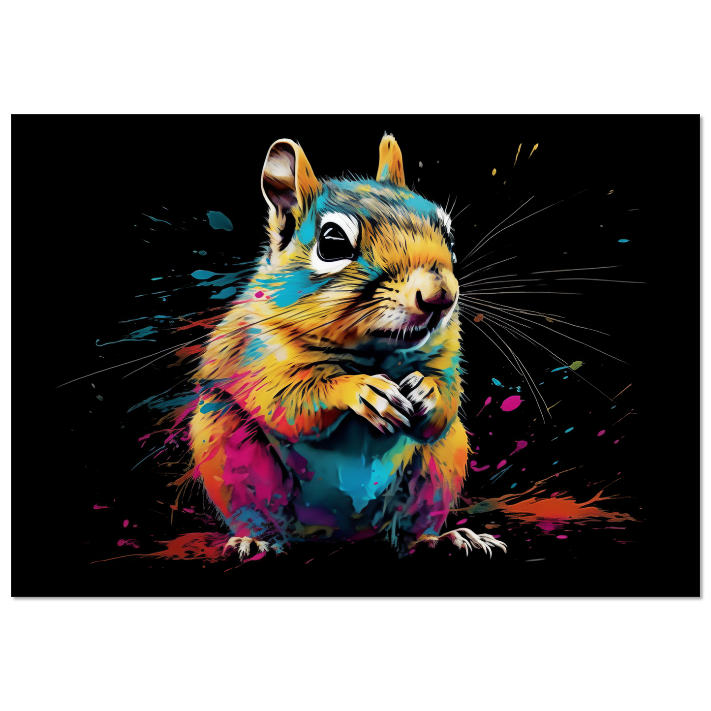 Chipmunk pop art (SQUIRREL14)