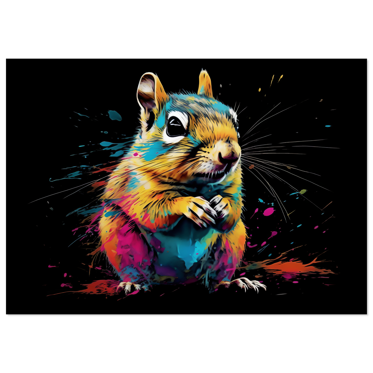 Chipmunk pop art (SQUIRREL14)
