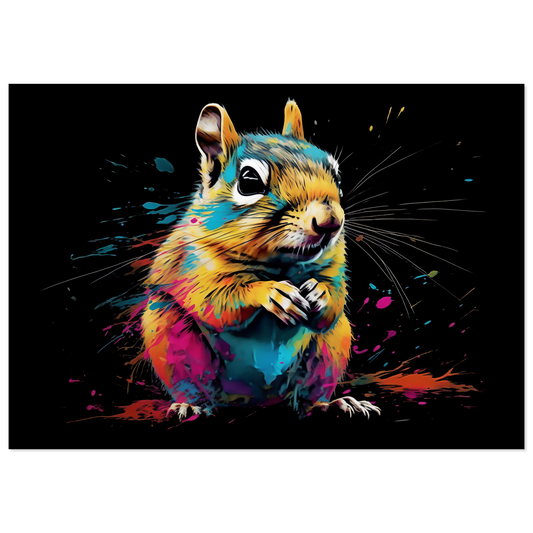 Chipmunk pop art (SQUIRREL14)