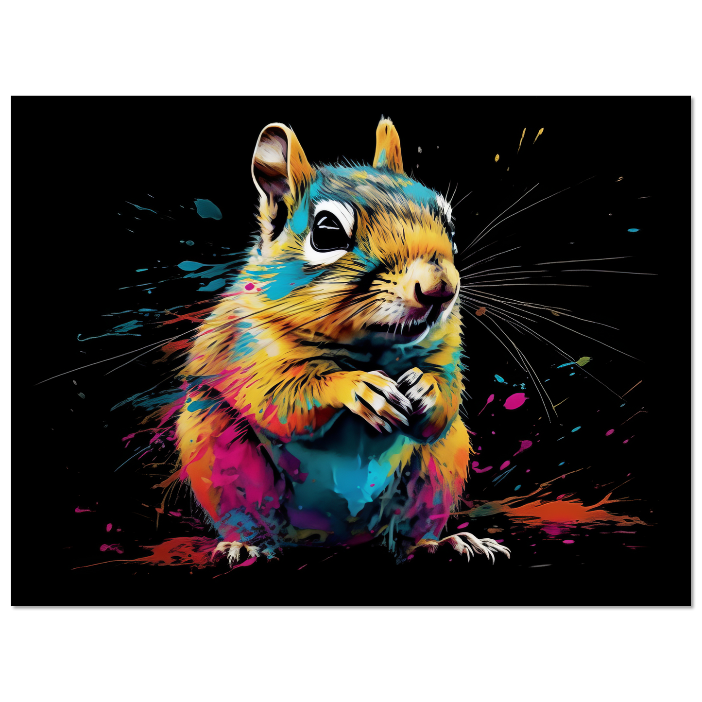 Chipmunk pop art (SQUIRREL14)