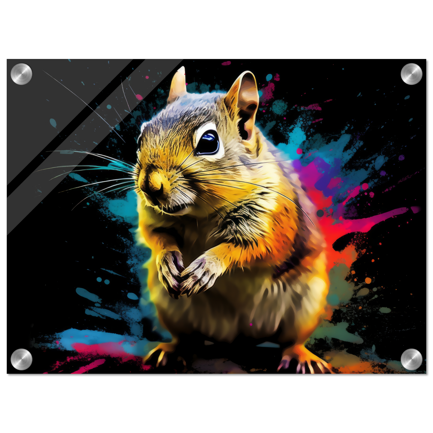 Chipmunk pop art (SQUIRREL15)