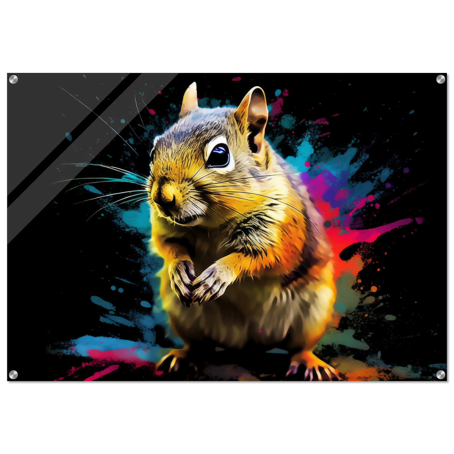 Chipmunk pop art (SQUIRREL15)