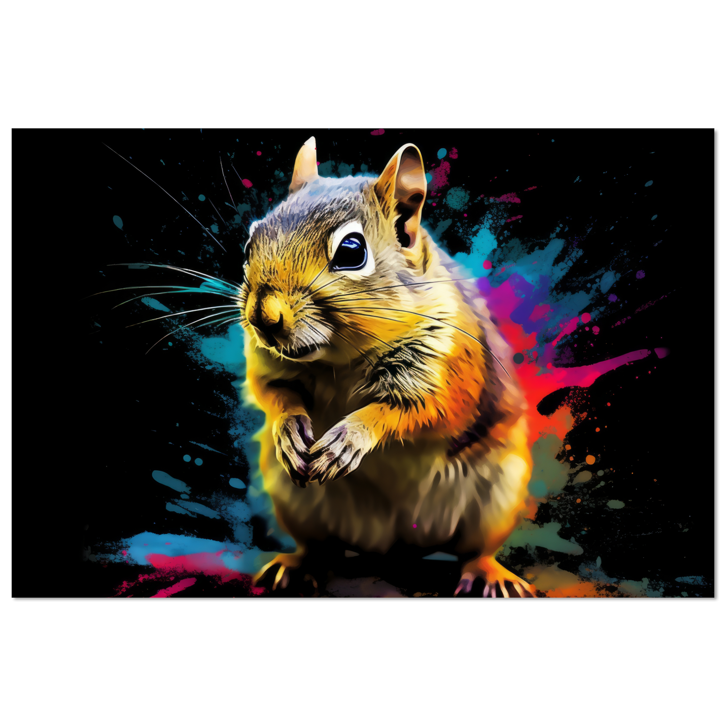 Chipmunk pop art (SQUIRREL15)