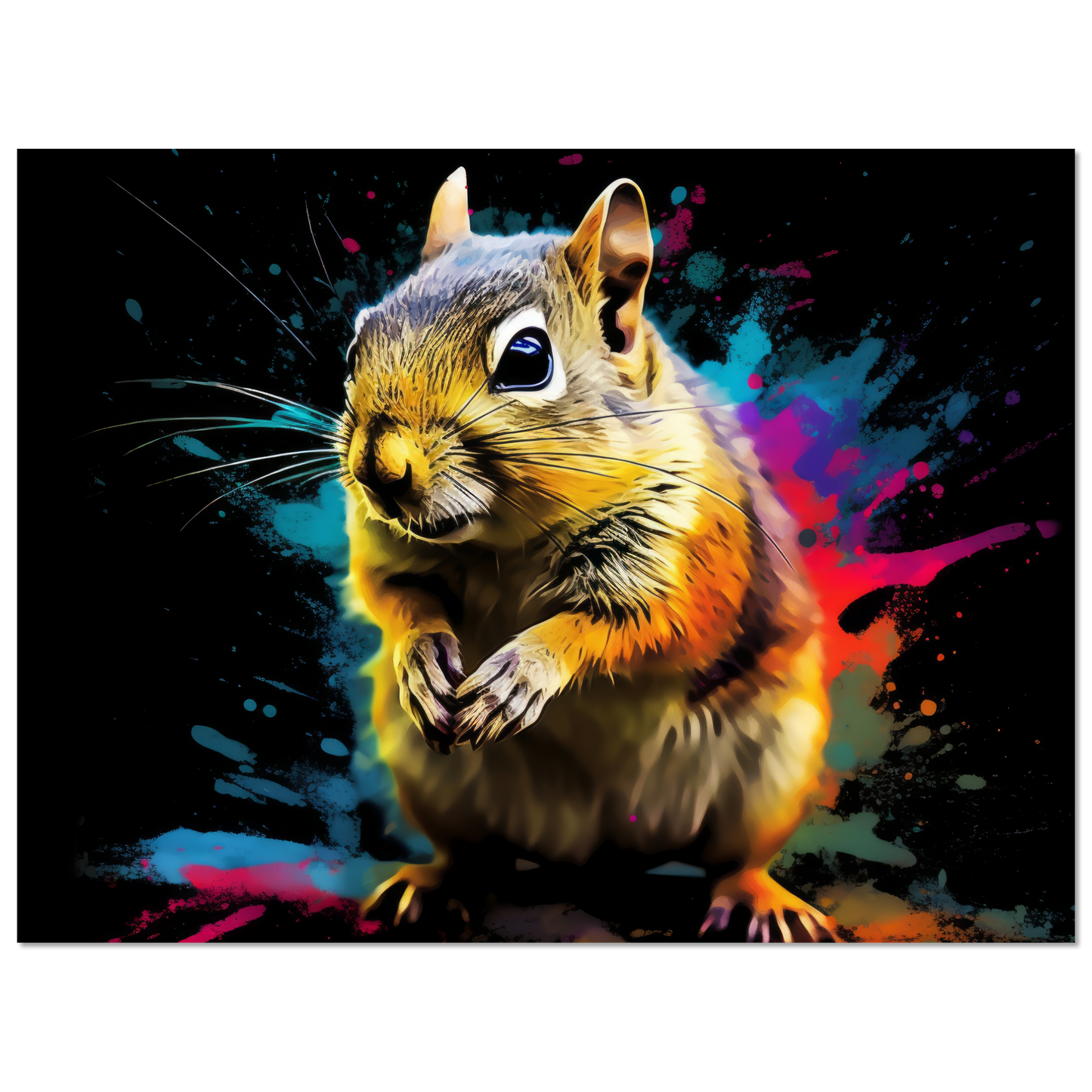 Chipmunk pop art (SQUIRREL15)