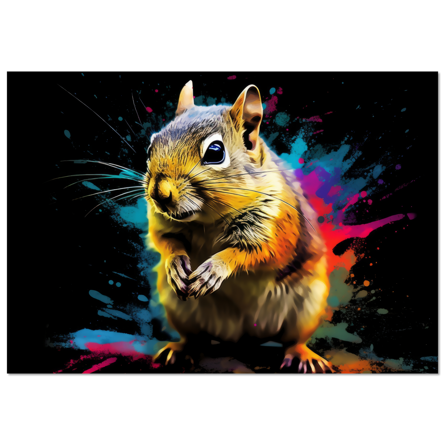 Chipmunk pop art (SQUIRREL15)