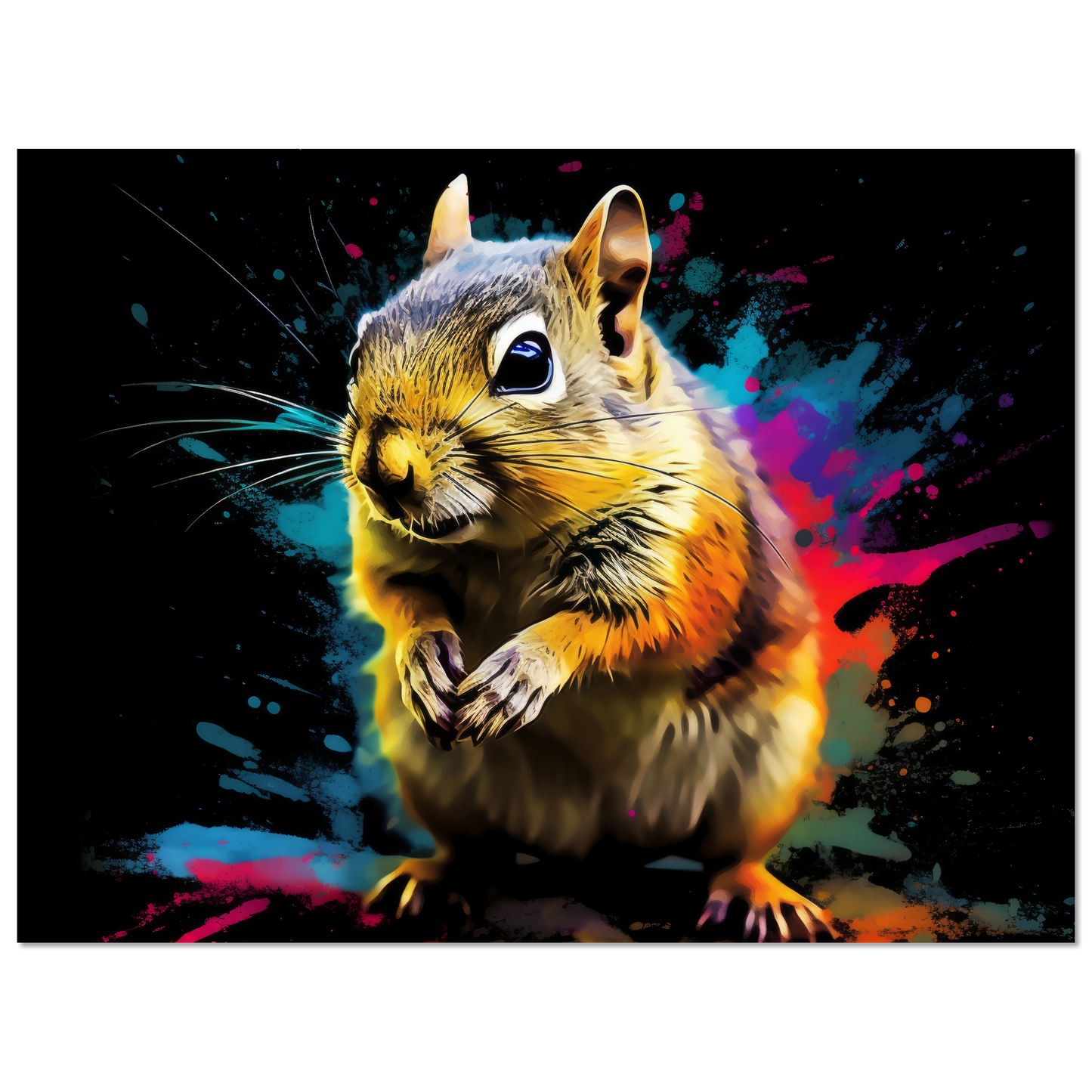 Chipmunk pop art (SQUIRREL15)