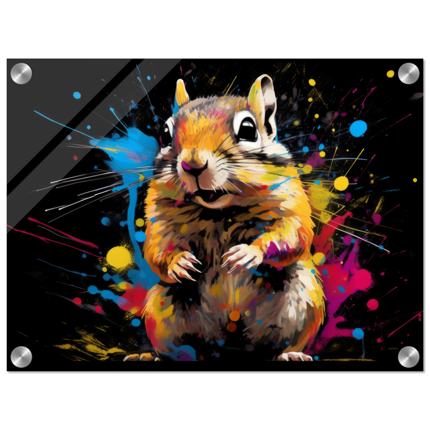 Chipmunk pop art (SQUIRREL16)