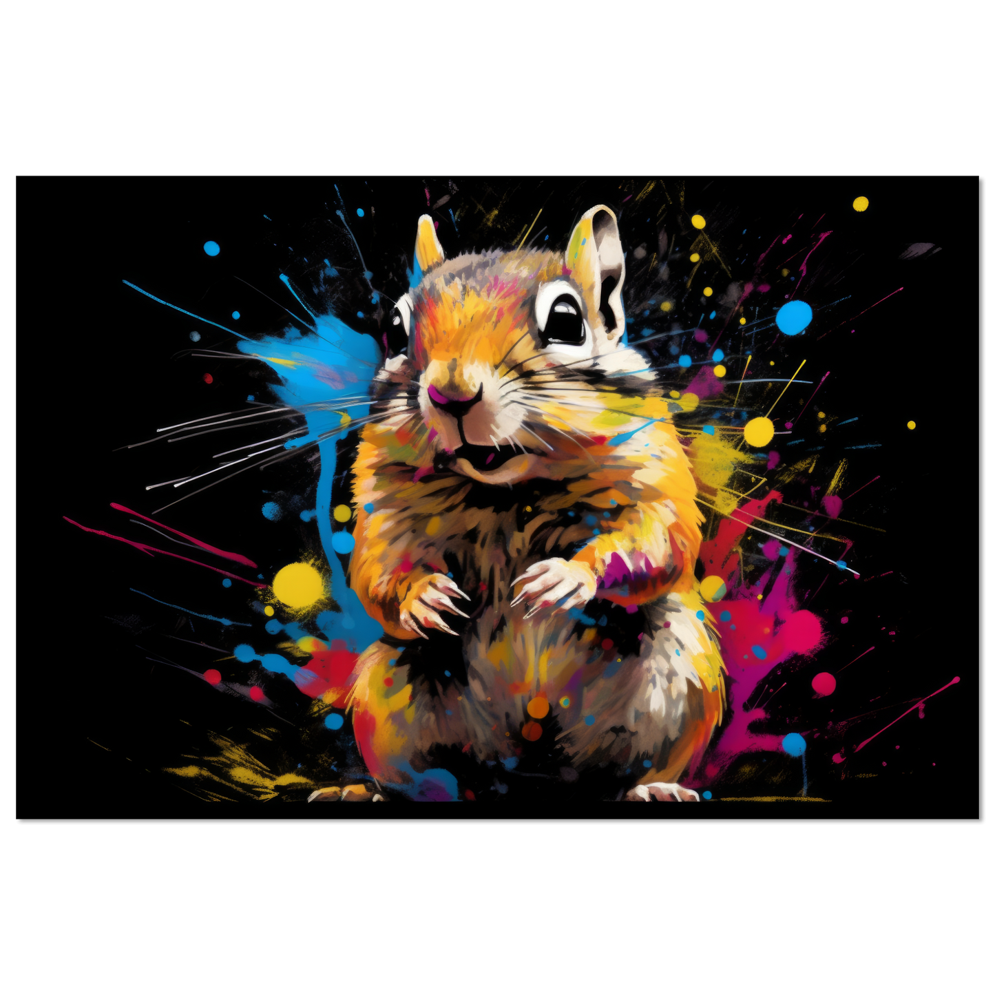 Chipmunk pop art (SQUIRREL16)